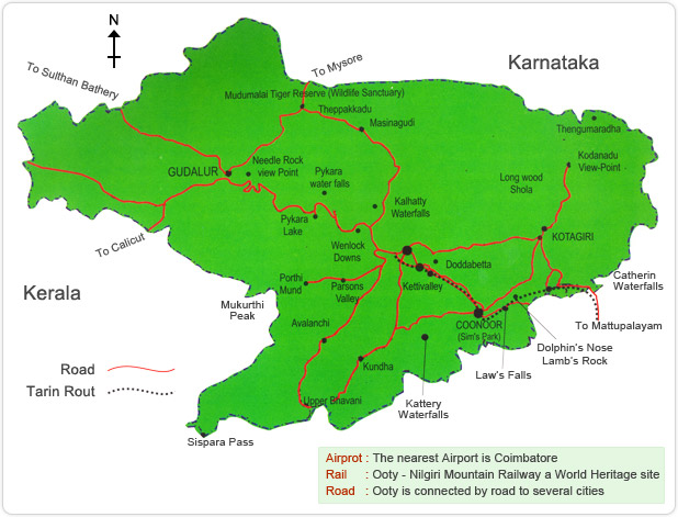Nilgiri District Map